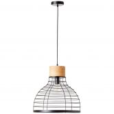 Pendelleuchte Annelie, braun, 135 x 47 cm, Holz Pendellampe 