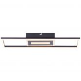 Deckenleuchte Benedikt, schwarz, 55 x 16 cm, Metall Lampe 