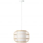 Pendelleuchte Charlie, braun, 150 x 40 cm, Bambus Pendellampe 