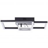 Deckenleuchte Chloe, schwarz, 40 x 40 cm, Metall LED-Deckenleuchte, dimmbar 