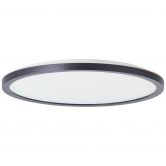 Aufbaupaneel Claire, schwarz, Ø 29,4 cm, Innenleuchte, Neutralweiß 