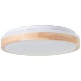 Deckenleuchte Cleo, beige, Ø 39 cm, Holz Lampe 