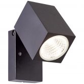 Außenwandleuchte Dalia, schwarz, 10 x 9,5 cm, Glas Außenleuchte 