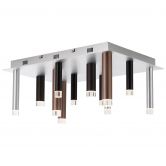 Deckenleuchte Eddy, braun, 35 x 50 cm, Metall Deckenlampe 