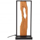 Tischleuchte Elea, braun, 50 x 22 cm, Holz Innenleuchte 