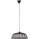 Pendelleuchte Elma, schwarz, 130 x 48 cm, Bambus Pendellampe 