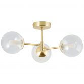 Deckenleuchte Henri, gold, 49 x 21 cm, Glas Innenleuchte 