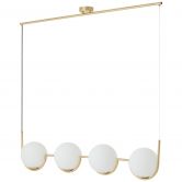 Pendelleuchte Ian, gold, 120 x 107 cm, Glas Lampe 