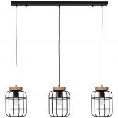 Pendelleuchte Inga, braun, 142 x 100 cm, Holz Pendellampe 