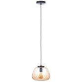 Pendelleuchte Junis, braun, 176 x 25 cm, Glas Pendelleuchte 