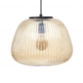 Pendelleuchte Junis, braun, 184 x 35 cm, Glas Pendelleuchte 