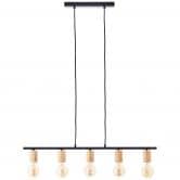 Pendelleuchte Karl, braun, 113 x 80 cm, Holz Pendel-lampe, dimmbar 