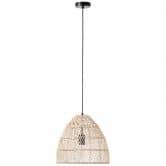 Pendelleuchte Lionel, braun, 120 x 34,5 cm, Rattan Pendellampe 