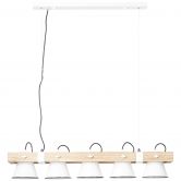 Pendelleuchte Maria, beige, 115 x 95 cm, Holz Pendelleuchte 