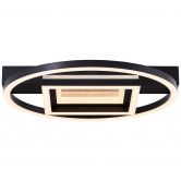 Deckenleuchte Marlies, schwarz, 6 x 37 cm, Metall Glitzereffekt 