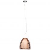 Pendelleuchte Maxime, braun, 130 x 28,5 cm, Glas Pendellampe, dimmbar 
