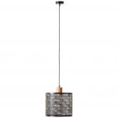 Pendelleuchte Moritz, braun, 120 x 29 cm, Metall Hängelampe 