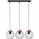 Pendelleuchte Oliver, braun, 116 x 65,5 cm, Holz Pendellampe 