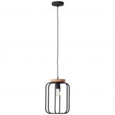 Pendelleuchte Rosalie, braun, 130 x 25 cm, Holz Pendellampe 