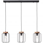 Pendelleuchte Rosalie, braun, 130 x 100 cm, Holz Pendellampe 