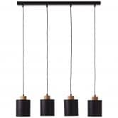 Pendelleuchte Thilo, braun, 111 x 80 cm, Textil Pendelleuchte 