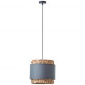 Pendelleuchte Till, beige, 140 x 35 cm, Textil Lampe 