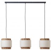 Pendelleuchte Till, braun, 120 x 110 cm, Textil Lampe 