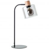 Tischleuchte Tim, braun, 50 x 18 cm, Glas Moderne tischlampe 