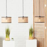 Pendelleuchte Toni, beige, 120 x 110 cm, Rattan Pendelleuchte 
