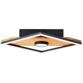 Deckenleuchte Vincent, braun, 6,2 x 25 cm, Holz Lampe 