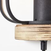 Wandleuchte Inga, braun, 29 x 19 cm, Holz Wandlampe 