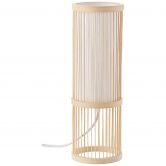 Tischleuchte Luise, braun, 36 x 12 cm, Bambus Tischlampe 