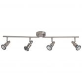 Deckenleuchte Mika, silber, 13 x 78 cm, Metall Strahler 