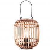 Tischleuchte Willi, braun, 26,5 x 21,5 cm, Bambus Innenleuchte 