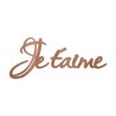 Holzbuchstaben Mahagoni - Je t' aime 