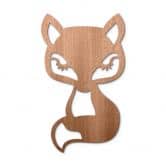 Holzdeko Mahagoni - Tier Fuchs sitzend 