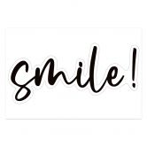 Spiegelsticker, Dekorativer Sticker smile! 