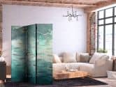Paravent, Raumteiler freistehend, Trennwand - Escaping Fish in Muted Colors Among Sea Depths 