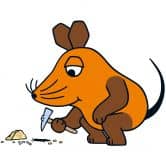 Muursticker De Muis Graaft 