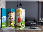Paravent Séparation de pièce - terrain de sport , 5 pièces - 225x172 cm 