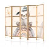 Japanischer Paravent, Raumteiler freistehend, Trennwand - Happy Sloth 