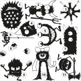 Monsters Set Wall stickers 