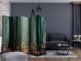 Paravent, Raumteiler freistehend, Trennwand - Witches' forest II, 5-teilig - einseitig bedruckt - 225x172 cm 