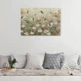 Leinwandbild, Boho Schmetterlinge in der Wiese 