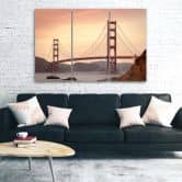 Leinwandbild 3-teilig, Golden Gate Bridge San Francisco 