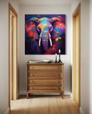 Leinwandbild Elefant Tiere Pop Art 