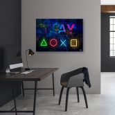 Leinwandbild, Für Gamers Spielkonsole Inschrift 