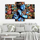 Leinwandbild 3-teilig, Buddha Zen Religion 