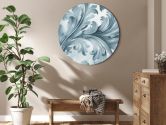 Rundes Leinwandbild Florale Steinbarockornamente 