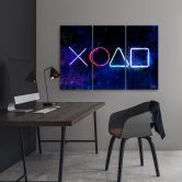 Leinwandbild 3 teilig, Tasten für den Controller 